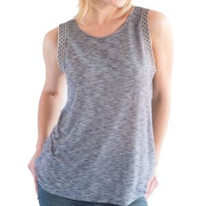 🍑Anthropologie W5 Blue Embroidered Sleeveless Top Medium